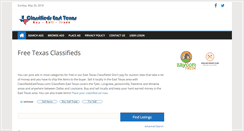 Desktop Screenshot of classifiedseasttexas.com